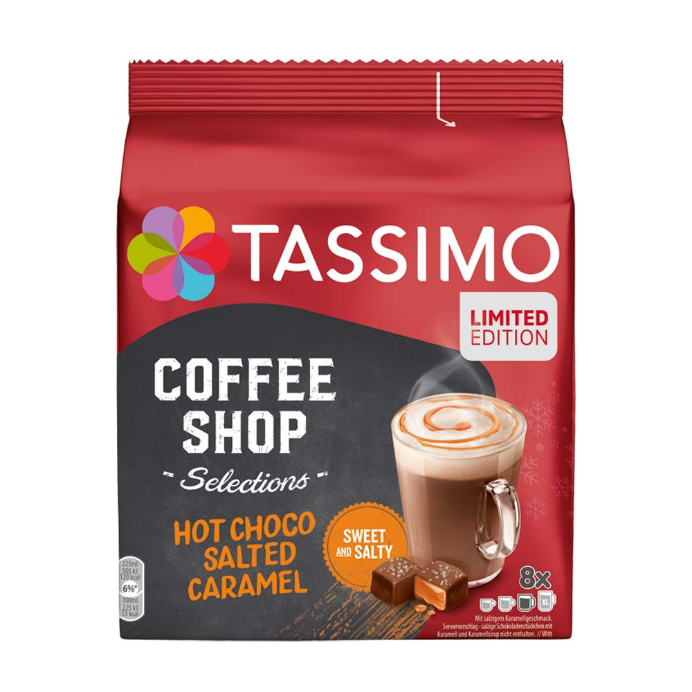 Kapsułki Tassimo Hot Choco Salted Caramel 8 napojów, rozmiar L