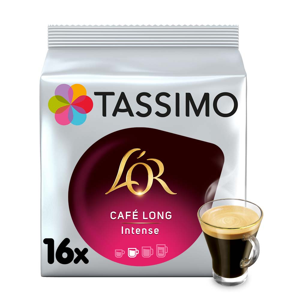 Kapsułki Tassimo L’OR Café Long Intense 16 kaw czarnych, rozmiar M