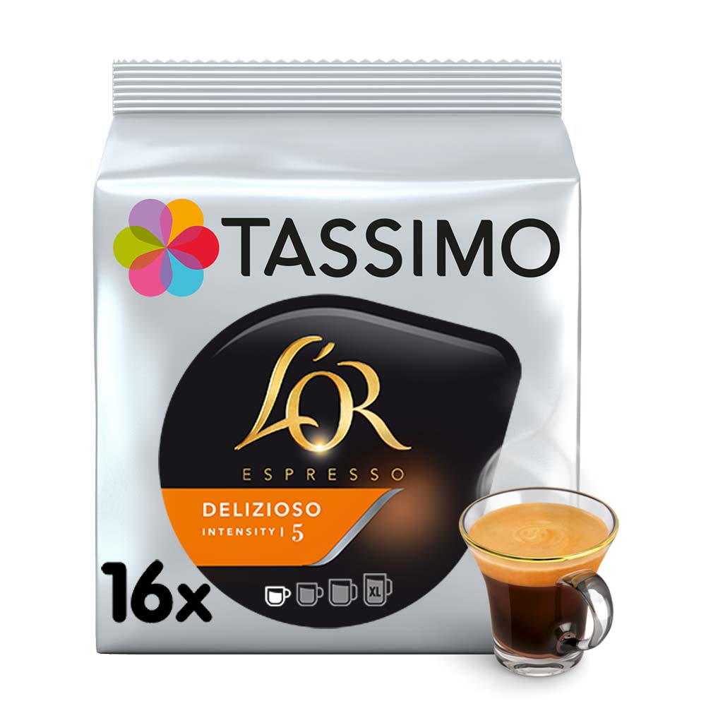 Kapsułki Tassimo L’OR Espresso Delizioso 16 kaw czarnych, rozmiar S